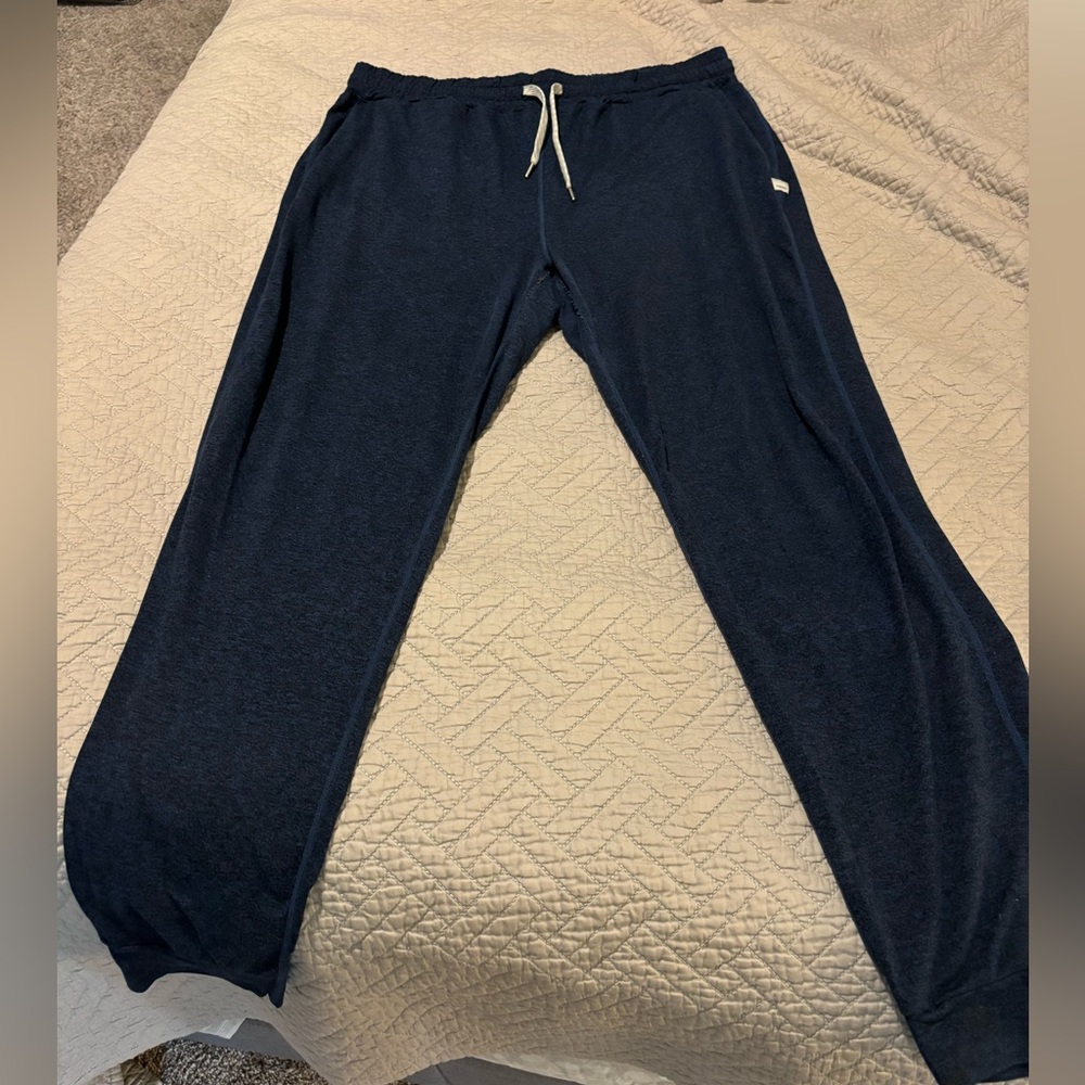 Navy Blue Vuori Cotton Joggers